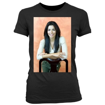 Eva Longoria Women's Junior Cut Crewneck T-Shirt