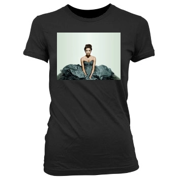 Eva Longoria Women's Junior Cut Crewneck T-Shirt