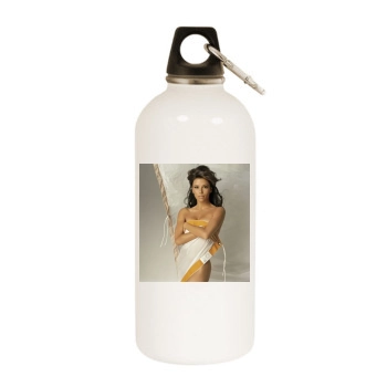 Eva Longoria White Water Bottle With Carabiner