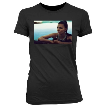 Eva Longoria Women's Junior Cut Crewneck T-Shirt