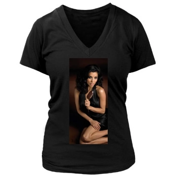 Eva Longoria Women's Deep V-Neck TShirt