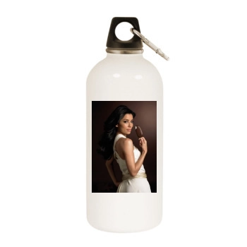 Eva Longoria White Water Bottle With Carabiner