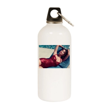 Eva Longoria White Water Bottle With Carabiner