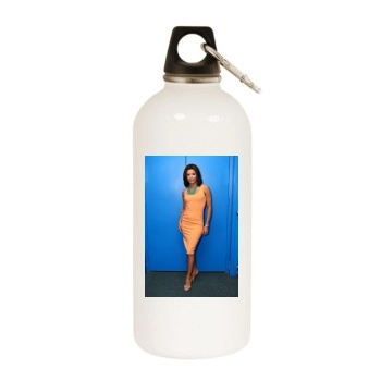 Eva Longoria White Water Bottle With Carabiner