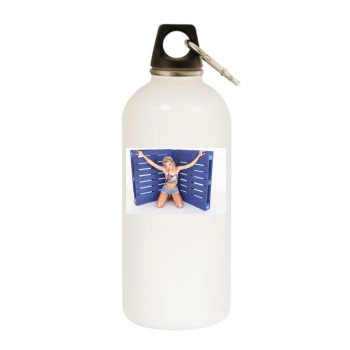 Eva Habermann White Water Bottle With Carabiner