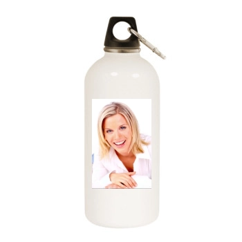 Eva Habermann White Water Bottle With Carabiner