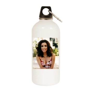 Eva Longoria White Water Bottle With Carabiner