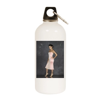 Eva Longoria White Water Bottle With Carabiner