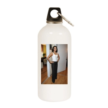 Eva Longoria White Water Bottle With Carabiner