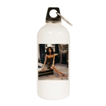 Eva Longoria White Water Bottle With Carabiner