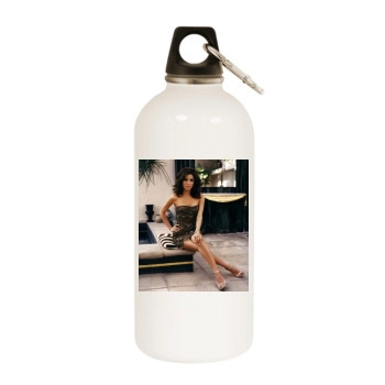 Eva Longoria White Water Bottle With Carabiner