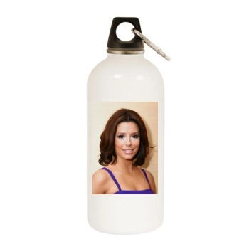 Eva Longoria White Water Bottle With Carabiner