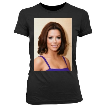 Eva Longoria Women's Junior Cut Crewneck T-Shirt