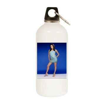 Eva Longoria White Water Bottle With Carabiner