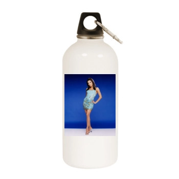 Eva Longoria White Water Bottle With Carabiner