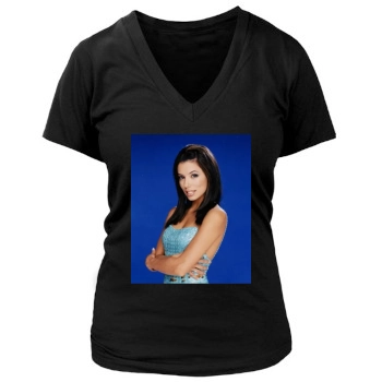 Eva Longoria Women's Deep V-Neck TShirt