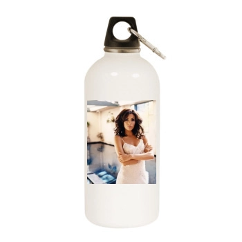 Eva Longoria White Water Bottle With Carabiner