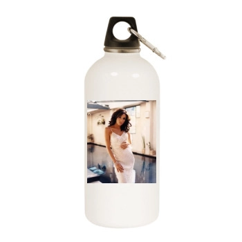 Eva Longoria White Water Bottle With Carabiner