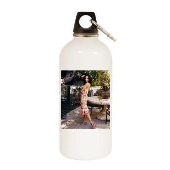 Eva Longoria White Water Bottle With Carabiner