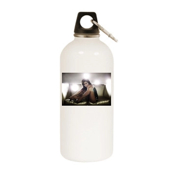 Eva Longoria White Water Bottle With Carabiner