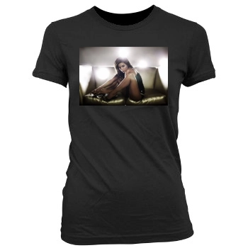 Eva Longoria Women's Junior Cut Crewneck T-Shirt