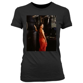 Eva Longoria Women's Junior Cut Crewneck T-Shirt