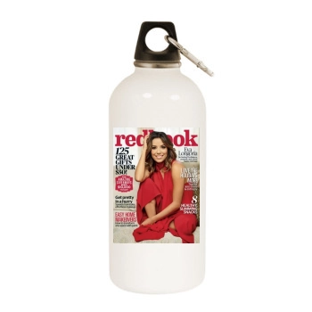 Eva Longoria White Water Bottle With Carabiner