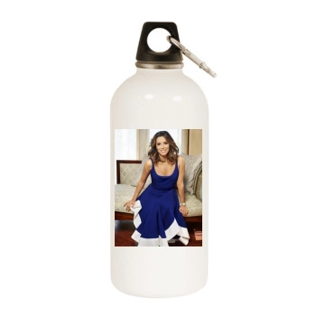 Eva Longoria White Water Bottle With Carabiner