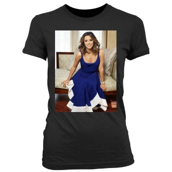 Eva Longoria Women's Junior Cut Crewneck T-Shirt