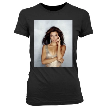 Eva Longoria Women's Junior Cut Crewneck T-Shirt