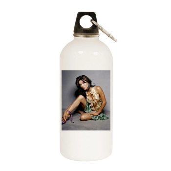 Eva Longoria White Water Bottle With Carabiner