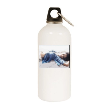 Eva Longoria White Water Bottle With Carabiner