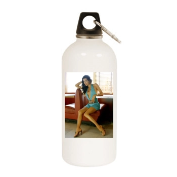 Eva Longoria White Water Bottle With Carabiner