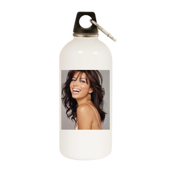 Eva Longoria White Water Bottle With Carabiner