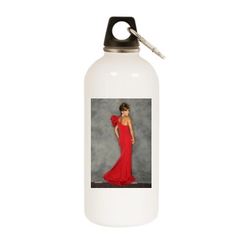 Eva Longoria White Water Bottle With Carabiner