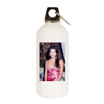 Eva Longoria White Water Bottle With Carabiner