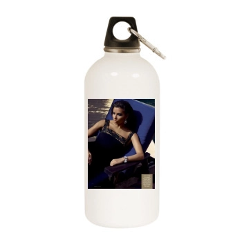 Eva Longoria White Water Bottle With Carabiner