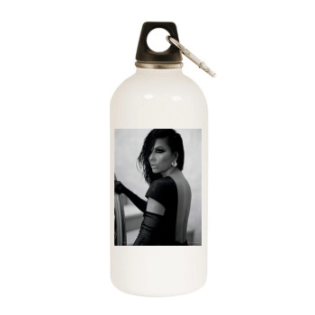 Eva Longoria White Water Bottle With Carabiner