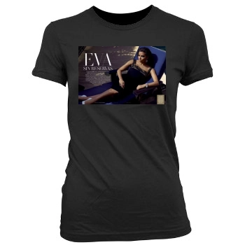 Eva Longoria Women's Junior Cut Crewneck T-Shirt