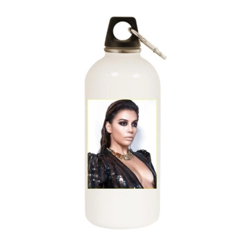 Eva Longoria White Water Bottle With Carabiner