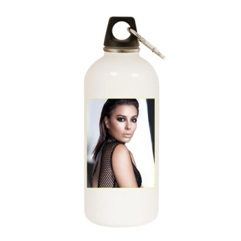 Eva Longoria White Water Bottle With Carabiner