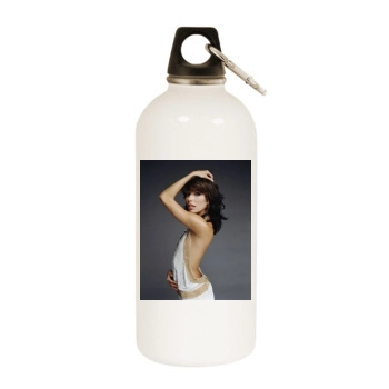 Eva Longoria White Water Bottle With Carabiner