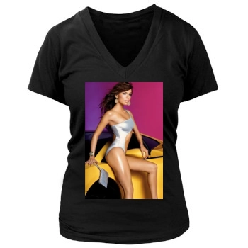 Eva Longoria Women's Deep V-Neck TShirt