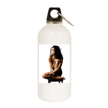 Eva Longoria White Water Bottle With Carabiner