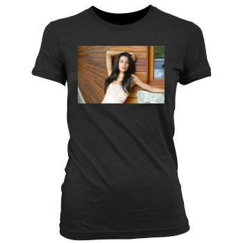 Eva Longoria Women's Junior Cut Crewneck T-Shirt