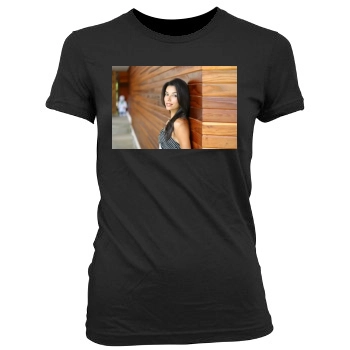 Eva Longoria Women's Junior Cut Crewneck T-Shirt