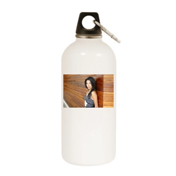 Eva Longoria White Water Bottle With Carabiner