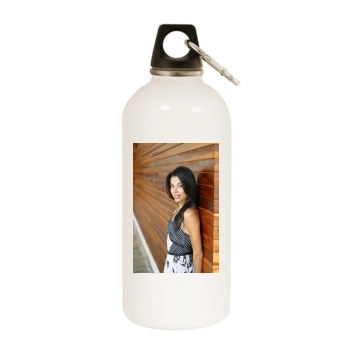 Eva Longoria White Water Bottle With Carabiner