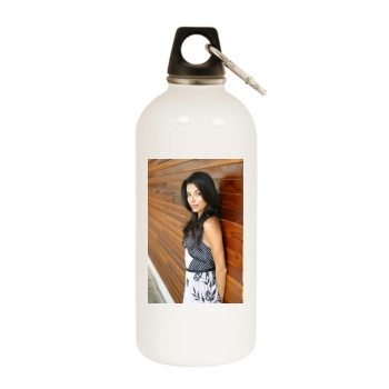 Eva Longoria White Water Bottle With Carabiner