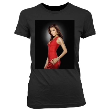 Eva Longoria Women's Junior Cut Crewneck T-Shirt